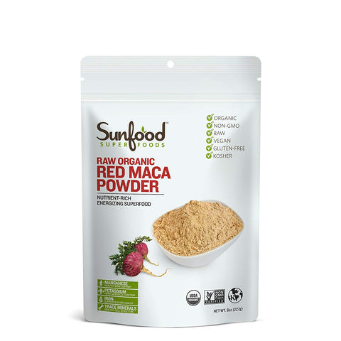 Sunfood Superfoods Raw Organic Red Maca Powder-8 Oz