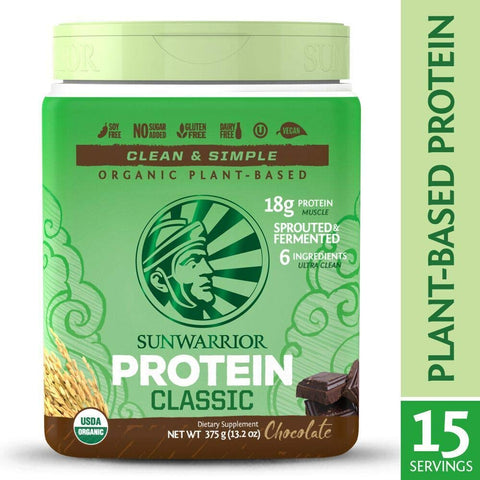 Sun Warrior Classic Protein Chocolate Flavor-1.65 Lbs