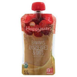 Happy Baby Organics Clearly Crafted Baby Food, Organic, Bananas, Raspberries & Oats, 2 (6+ Months) - 4 Ounces