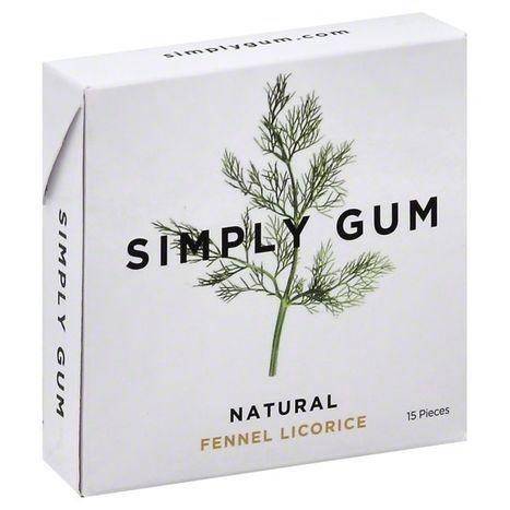 Simply Gum Gum, Natural, Fennel Licorice - 15 Each