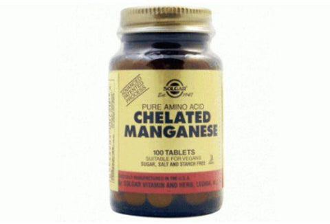 Solgar Chelated Manganese, Tablets - 100 Tablets