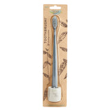 The Natural Family Co. Toothbrush & Stand Black color