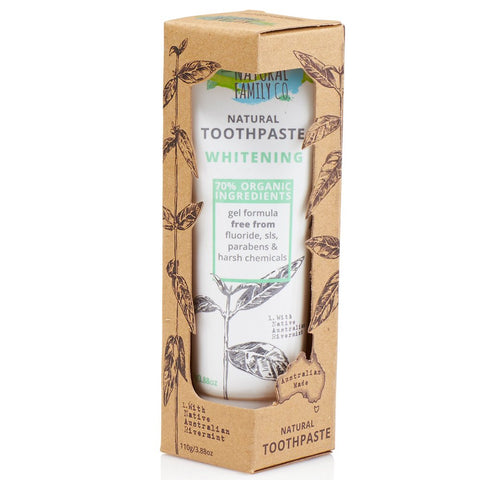 The Natural Family Co. Whitening & Glow Natural Toothpaste-3.52 Oz