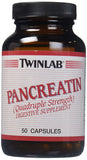 Twinlab Pancreatin Quadruple Strength Digestive Supplement-50 Capsules