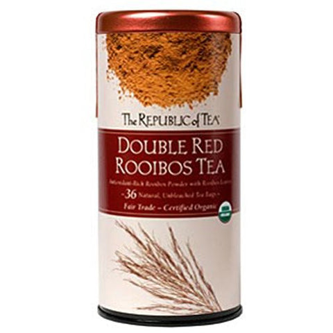 The Republic Of Tea Organic Double Red Rooibos Tea 36 Unbleached Tea Bags-2.03 Oz