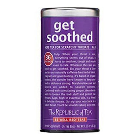 Be Well Teas Get Soothed Herb Tea For Scratchy Throats No.8 36 Bags-1.65 Oz