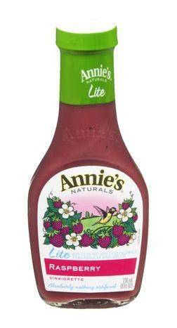 Annies Naturals Vinaigrette, Lite, Raspberry - 8 Ounces