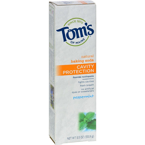 Tom's Of Maine Cavity Protection Flouride Toothpaste Peppermint-5.5 Oz