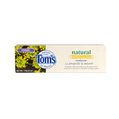 Tom's Of Maine Propolis & Myrrh Toothpaste Spearmint Flouride Free-5.5 Oz