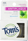 Tom's Of Maine Naturally Waxed Antiplaque Flat Floss Spearmint- 32 Yd