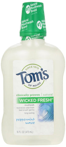 Tom's Of Maine Wicked Fresh Mouthwash Peppermint Wave-16 Oz