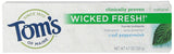 Tom's Of Maine Wicked Fresh Flouride Toothpaste Cool Peppermint-4.7 Oz