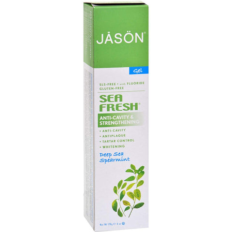 Jason Sea Fresh Anti-Cavity & Strengthening Gel Deep Sea Spearmint-6 Oz