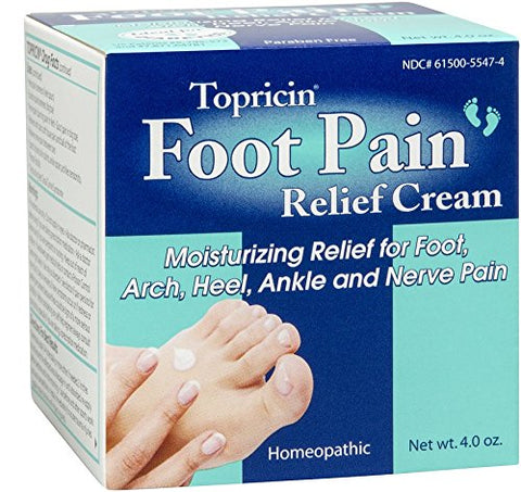 Topricin Foot Therapy Cream Pain Relief & Healing Cream-4 Oz