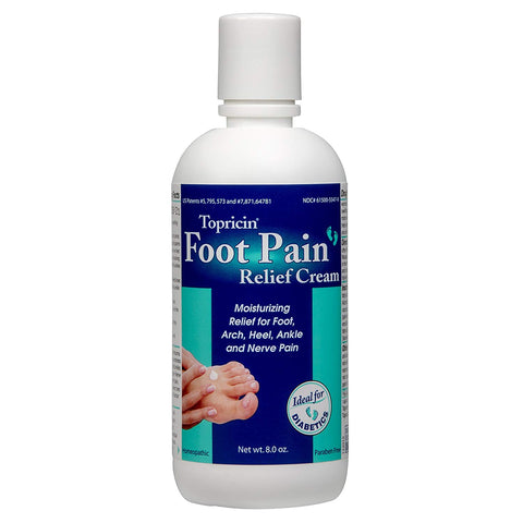 Topricin Foot Therapy Cream Pain Relief And Healing Cream-8 Oz