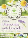 Traditional Medicinals Organic Chamomile With Lavender Herbal Tea 16 Bags-0.85 Oz