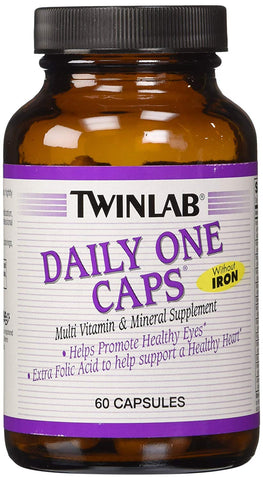 Twinlab Daily One Caps Multi Vitamin & Mineral Without Iron-60 Capsules