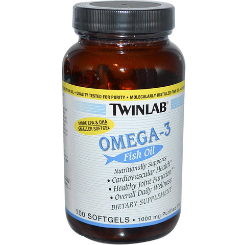 Twinlab Omega-3 Fish Oil 1000 Mg-100 Softgels