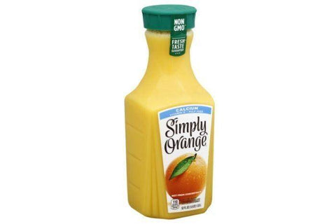 Simply Orange Orange Juice, Calcium, Pulp Free - 52 Ounces