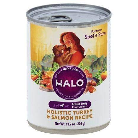 Halo Dog Food, Adult, Holistic Turkey & Salmon Recipe - 13.2 Ounces