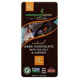 Endangered Species Dark Chocolate, with Sea Salt & Almonds, 72% Cocoa - 3 Ounces