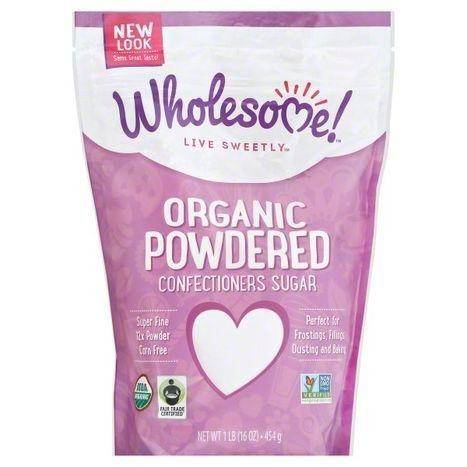 Wholesome Sugar, Powdered, Confectioners, Organic - 16 Ounces