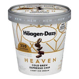 Haagen Dazs Ice Cream, Light, Heaven, Cold Brew, Espresso Chip - 14 Ounces