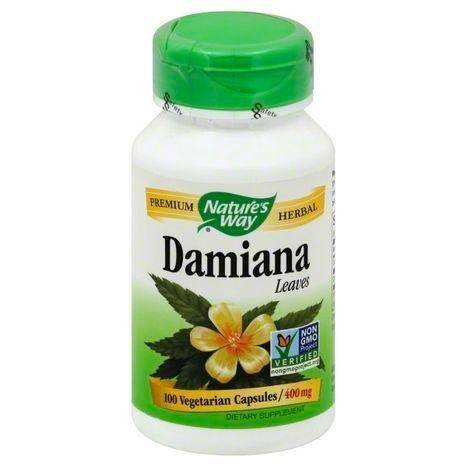 Natures Way Damiana Leaves, 400 mg, Vegetarian Capsules - 100 Each