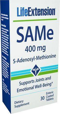 Life Extension 400MG SAMe (S-Adenosyl-Methionine) - 30 Enteric Coated Tablets