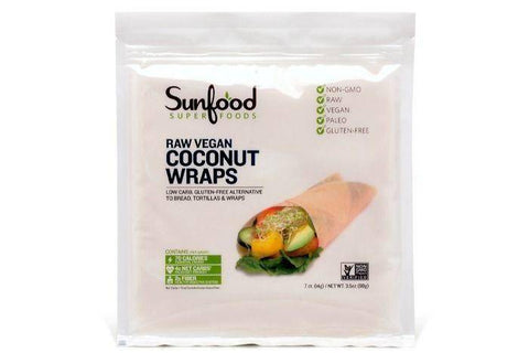 Sunfood Superfoods Raw Vegan Coconut Wraps - 3.5 Ounces