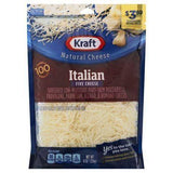 Kraft Shredded Cheese, Part-Skim, Low-Moisture, Italian Five Cheese - 8 Ounces