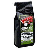 Wicked Joe Coffee, Organic, Ground, Medium Dark Roast, Wicked Italian - 12 Ounces