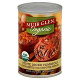 Muir Glen Organic Tomatoes, Petite Diced, Fire Roasted, with Chipotle Peppers - 14.5 Ounces
