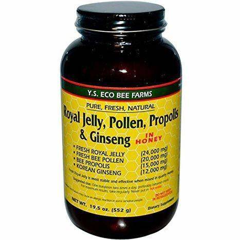 Y.S. Eco Bee Farms, Royal Jelly, Pollen, Propolis & Ginseng in Honey - 19.5 Ounces