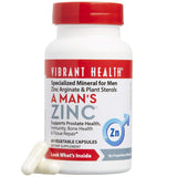 Vibrant Health A Man's Zinc Specialized Mineral For Men-60 Vegetable Capsules