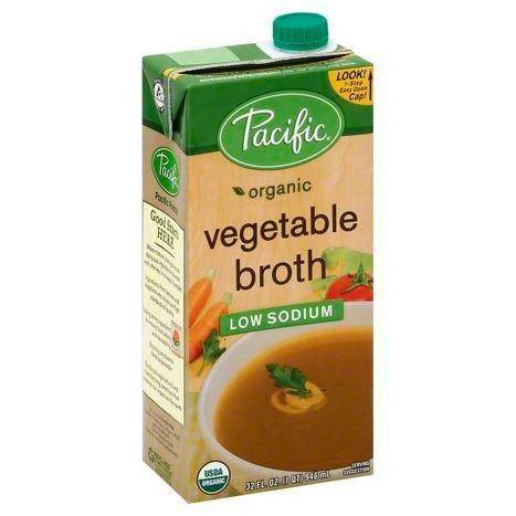 Pacific Organic Broth, Low Sodium, Vegetable - 32 Ounces