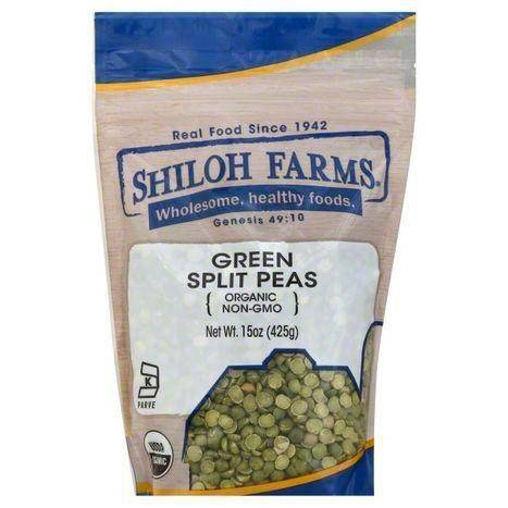 Shiloh Farms Peas, Organic, Green Split - 15 Ounces