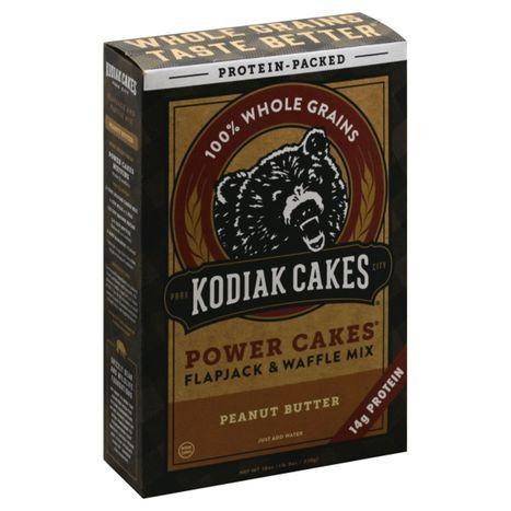 Kodiak Cakes Power Cakes Flapjack and Waffle Mix, Peanut Butter - 18 Ounces