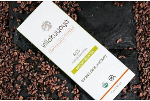 Villakuyaya Matcha Green Tea Organic Dark Chocolate Bar