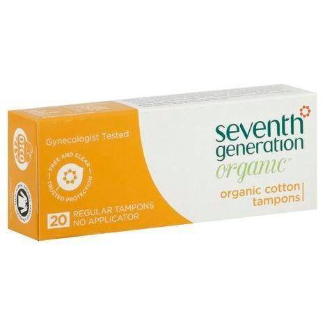 Seventh Generation Organic Tampons, Organic Cotton, No Applicator, Regular - 20 Each