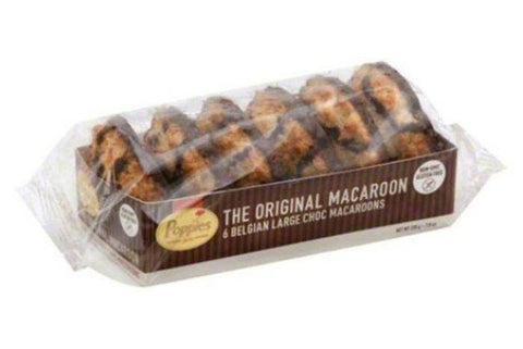 Poppies Macaroons, Belgian, Large, Choc - 6 Each