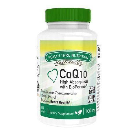 Health Thru Nutrition Coq-10 With Bioperine - 60 Softgels