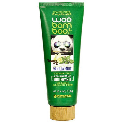 Woo Bamboo Toothpaste Vanilla Mint Flavor With Bamboo And Green Tea Extracts-4 Oz