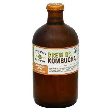 Brew Dr Kombucha Kombucha, Lemon Ginger Cayenne - 14 Ounces