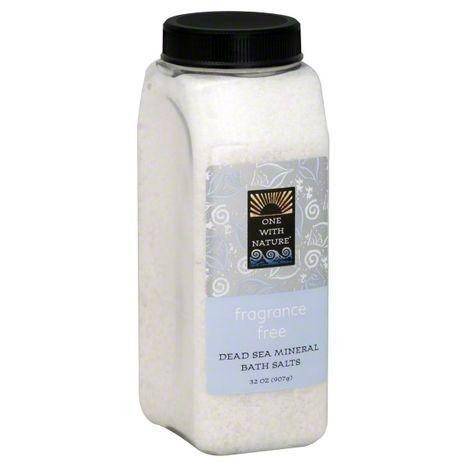 One with Nature Bath Salts, Dead Sea Mineral, Fragrance Free - 32 Ounces
