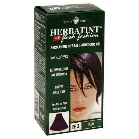 Herbatint Flash Fashion Permanent Herbal Haircolor Gel, Plum FF3 - 4.5 Ounces