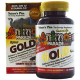 Nature's Plus Source of Life Animal Parade Gold Multi-Vitamin & Mineral Supplement Cherry Orange Grape Flavors Children's Chewable