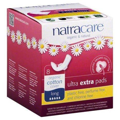 Natracare Pads, Ultra Extra, Long - 8 Each