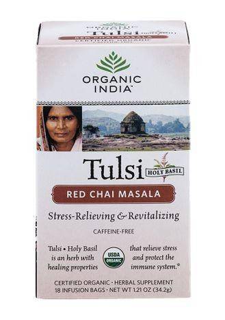 Organic India Tulsi Tea, Red Chai Masala, Infusion Bags - 18 Each