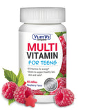 YumVs Multivitamin For Teens 100% Vitamin C, 800 IU Vitamin D Delicious Berry Flavor-60 Jellies